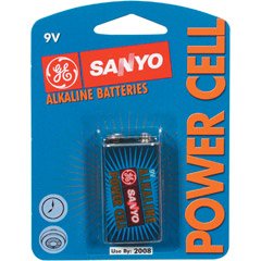 Sanyo Ac9V Alkaline Batteries Blister Packs (9V 1Pk)