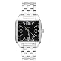 Tissot Men's Quadrato Stainless Steel Black Dial Watch #T0055101105700