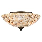 Quoizel MY1613ML Monterey Mosaic 16 Inch Diameter 3 Light Semi Flush Mount Light