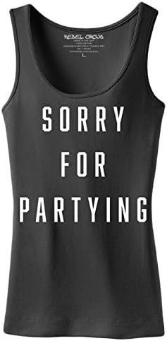 Women's Sorry For Partying Tank Top - Black S