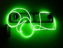 9ft Green Neon Glowing Strobing Electroluminescent Wire (El Wire)