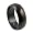 316L Shiny Black Stainless Steel Plain Ring - Size 6