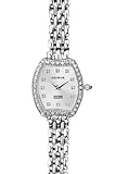 Euro Geneve 14k White Gold & Diamond Women's Tonneau Watch
