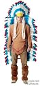 Adult Indian Headdress with Trailer
