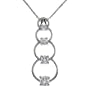 Circle Journey Collection Jewelry C.Z. Diamond Silver Pendant (Nice Gift, Special Sale)