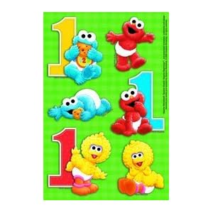 Sesame Street 1st Birthday Stickers by 