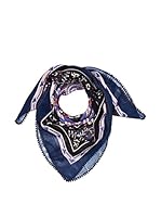 Cortefiel Fular New Flower Scarf (Azul)