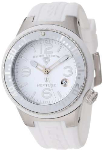 Swiss Legend Women's 11044P-02-WHT Neptune White Dial White Silicone Watch