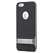 iPhone 6S Plus Case, Rock Classic Shell Hybrid Double Layer Shock Absorbing Armor Case Cover with Kickstand for Apple iPhone 6S Plus / iPhone 6 Pus 5.5 inch (Grey/Black)