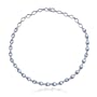 Sterling Silver Blue Topaz and White Topaz Necklace, 18"