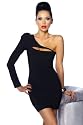 One-Shoulder Cocktailkleid Abendkleid schwarz Gr. 34-42