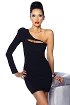 One-Shoulder Cocktailkleid Abendkleid schwarz Gr. 34-42