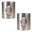 Portland Trail Blazers Nba 2Pc Stainless Steel Can Holder Set - Primary Logo
