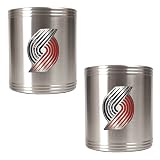 Portland Trailblazers 2pc Stainless Steel Can Holder Set
