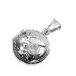 Sterling Silver Round Locket Pendants, Size: 26mm