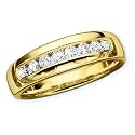 14K Yellow Gold 1/2 ct. Diamond Men's Wedding Band (Highest Quality)
