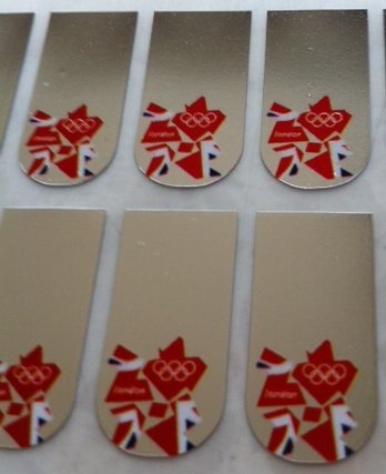 Miss Silver London 2012 Olympics British Flag Union Jack Nail Art Foil Wraps for fingers and toes