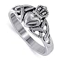 Sterling Silver Claddagh Band Polish Finish Ring