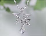 【Closetome】キュービックジルコニア ダブル・スター(星) ネックレス