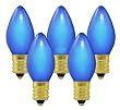 Club Pack of 100 C9 Ceramic Blue Replacement Christmas Light Bulbs
