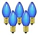 Pack of 4 Opaque Blue C7 Christmas Replacement Light Bulbs 5 Watt