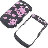 Pink Crossbones Black Shield Protector Case for BlackBerry Bold 9700