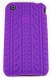 KingCase iPhone 3G & 3GS * Soft Silicone Case * Tire Tracks * (Purple) 8GB, 16GB, 32GB