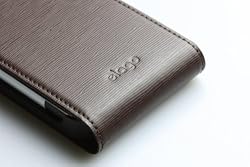 elago Premium Flip Leather Case for Apple iPhone 1G - (Brown)