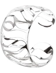 Sterling Chic Collection Silver Animal Print Cut-Out Design Cuff Bracelet