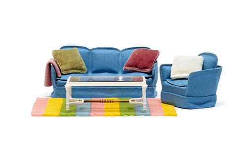 Childrens Toyshop  Toys : Lundby Småland Sitting Room Set, blue