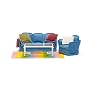Lundby Sm�land Sitting Room Set, blue