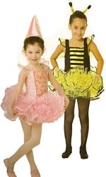 Adorable Bumble Bee Leotard w/ Tutu and Headband - Pictured on the Right (tights and shoes not inclu