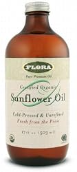 Flora Sunflower Oil Certified Organic 17-Ounces Glass