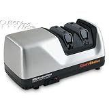 Chef's Choice 320 Diamond Hone 2-Stage Electric Knife Sharpener, Brushed Metal by Chef's Choice
