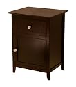 Contemporary Espresso Night Stand w/Door & Drawer