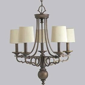 Progress Lighting P4566-102 Meeting Street 5-Light Chandelier in Roasted Java - by Progress Lighting