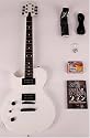 SX GG1K LH WT Left Handed White Electric Guitar Package w/Amp Carry Bag, Strap and Instructional DVD