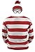 Where's Waldo Now Costume Adult Funny Sweatshirt Hoodie Outfit Glasses Hat Cap Suits