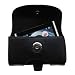 Horizontal Black Leather Case for the Insignia NV-CNV43 GPS with both a belt clip and loop option - a Gomadic design