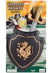 Royal Sword & Shield Set (Silver or Black)
