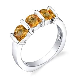 Buy Sterling Silver 1.50 cts Round Cut Citrine Ring Size 7 by Peora