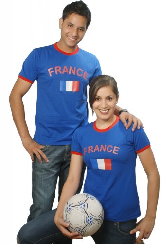BRUBAKER Frankreich Fan T-Shirt Blau Gr. S