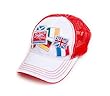 White and Orange Mesh Basball Cap