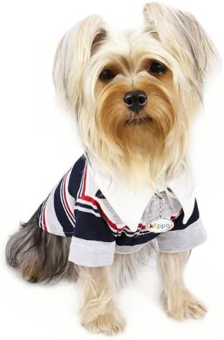 Klippo Pet Adorable Multi-Colors Striped Polo Dog Shirt