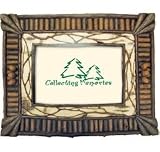 Decorative Vertical Horizontal Rustic Photo Picture Frame With Birch Bark,Twigs,Logs,Branch Look Decoration 8X10
