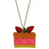 New! Eraser Necklace! 1 Strawberry Shortcake On 16 Chain, Gpe, Usa! In Pink With Silver Finish