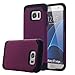 Galaxy S7 Edge Case, Pandawell [Corner Protection] Slim Thin Hybrid Dual Layer Shock Absorbing Impact Resist Case Cover for Samsung Galaxy S7 Edge - Purple/Black