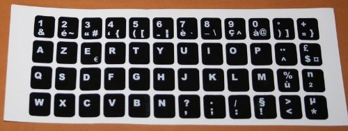 Sticker Autocollants AZERTY francais pour clavier pc ordinateur portable MSI et Medion