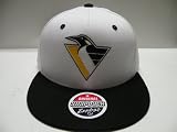 Zephyr NHL Pittsburgh Penguins White Black 2 Tone Retro Snapback Cap