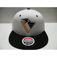 Zephyr NHL Pittsburgh Penguins White Black 2 Tone Retro Snapback Cap